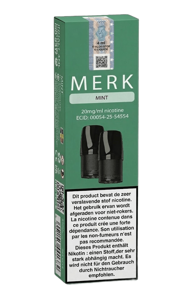 HEXA Pods verpakking — conforme Belgische etikettering